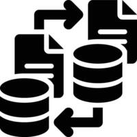 Data Replication, Data Backup, Data Duplication Glyph Solid Icon vector