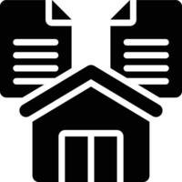 Data Warehouse, Big Data, Data Repository Glyph Solid Icon vector