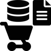 Data Mart, Database, Data Glyph Solid Icon vector