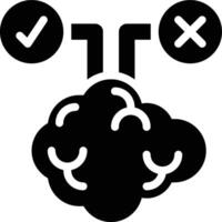 Fuzzy Logic, Artificial Intelligence, Decision Making Glyph Solid Icon vector