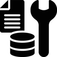Big Data, Tools, Database Glyph Solid Icon vector