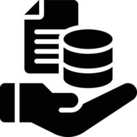 Big Data, Database, Service Glyph Solid Icon vector