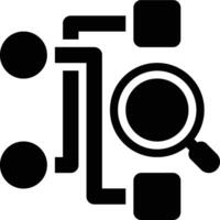 Correlation Analysis, Relationship, Correlation Glyph Solid Icon vector