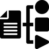 Data Classification, Document Classification, Data Glyph Solid Icon vector