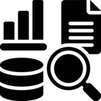 Big Data, Analysis, Analytics Glyph Solid Icon vector