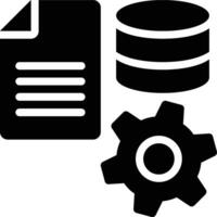 Big Data, Engine, Machine Glyph Solid Icon vector