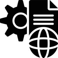 Big Data, Engineering, Development Glyph Solid Icon vector