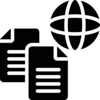 Big Data, Global, World Glyph Solid Icon vector