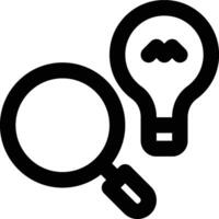 Idea Exploration, Idea Research, Idea Analysis Outline Icon vector