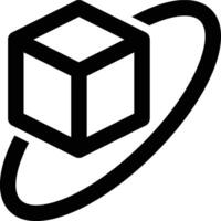 Rendering, 3D Render, 3D Object Outline Icon vector