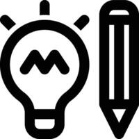 Inspiration, Idea, Concept Outline Icon vector