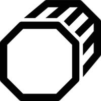 Shadow, Shade, Octagon Outline Icon vector