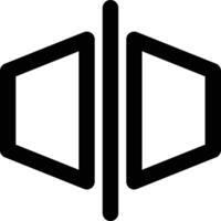 Reflection, Object Reflection, Reflect Outline Icon vector