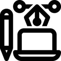 Graphic Design, Computer Design, Visual Communication Outline Icon vector