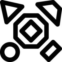 Shapes, Abstract, Objects Outline Icon vector
