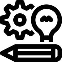 Development Idea, Design Idea, Design Concept Outline Icon vector