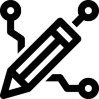 Artificial Intelligence, Visual Design, Graphic Design Outline Icon vector