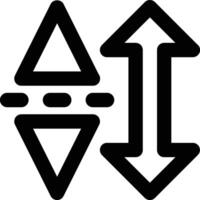 Leading, Line Spacing, Space Outline Icon vector