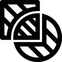 Divide, Split, Intersect Outline Icon vector