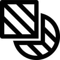 Trim, Split, Intersection Outline Icon vector