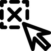 Deselect, Remove, Delete Outline Icon vector