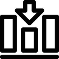 Bottom Alignment, Align Bottom, Vertical Alignment Outline Icon vector