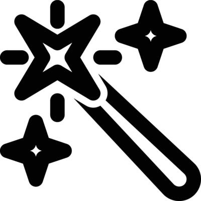 Magic Wand, Magic Stick, Magic Tool Outline Icon