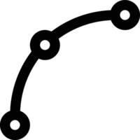 Arc, Line, Curve Outline Icon vector
