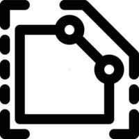 Bevel, Beveled, Edge Outline Icon vector
