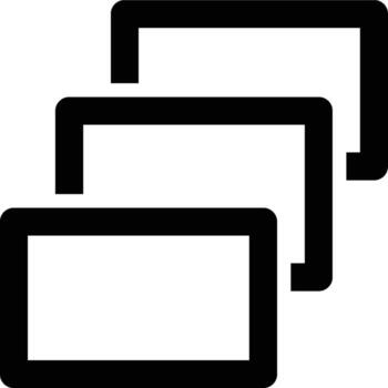 rectángulos, formas, capa contorno icono vector