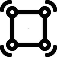 Rounded Corner, Rounded, Square Outline Icon vector