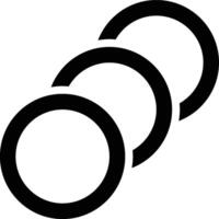 Circles, Layer, Arrange Outline Icon vector