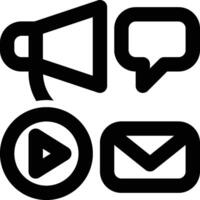 Advertising, Advertisement, Ads Outline Icon vector