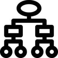 Diagram, Structure, Organization Outline Icon vector