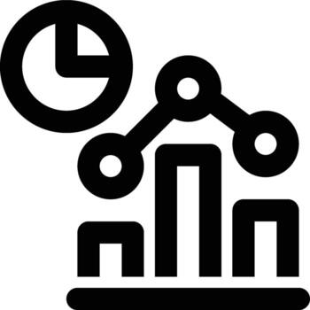 Graphs, Graphic, Data Visualization Outline Icon vector