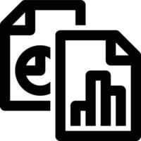 Data Visualization, Data Report, Data Analysis Outline Icon vector