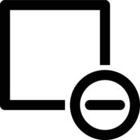 Remove, Delete, Subtract Outline Icon vector