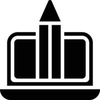 Graphic Design, Visual Design, Computer Design Glyph Solid Icon vector