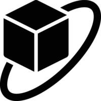 Rendering, 3D Render, 3D Object Glyph Solid Icon vector