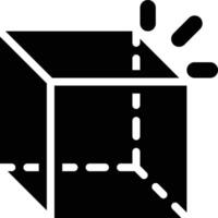 Highlight, 3D, Object Glyph Solid Icon vector