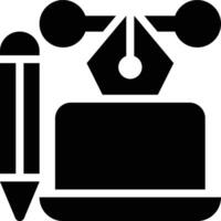 Graphic Design, Computer Design, Visual Communication Glyph Solid Icon vector