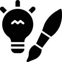 Design Idea, Inspiration, Design Concept Glyph Solid Icon vector