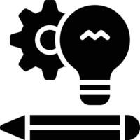 Development Idea, Design Idea, Design Concept Glyph Solid Icon vector