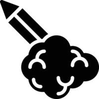 Design Thinking, Design Idea, Creative Glyph Solid Icon vector