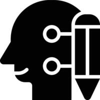 Design Thinking, Design Idea, Creativity Glyph Solid Icon vector