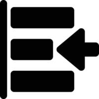 Left Alignment, Align Left, Horizontal Alignment Glyph Solid Icon vector