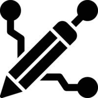 Artificial Intelligence, Visual Design, Graphic Design Glyph Solid Icon vector