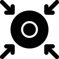Focal Point, Target Point, Focus Glyph Solid Icon vector