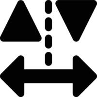 Kerning, Line Spacing, Space Glyph Solid Icon vector