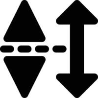 Leading, Line Spacing, Space Glyph Solid Icon vector